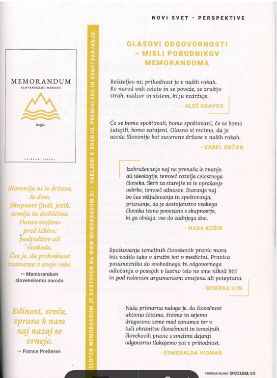 Memorandum slovenskemu narodu